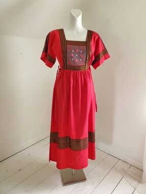 Red Folk Art Sun Dress